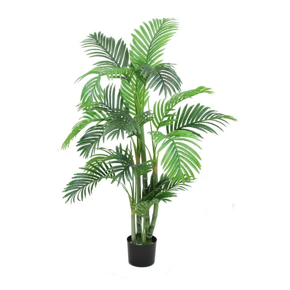 The Mod Greenhouse 51" Artificial Golden Palm Tree in Black Matte Planter's Pot