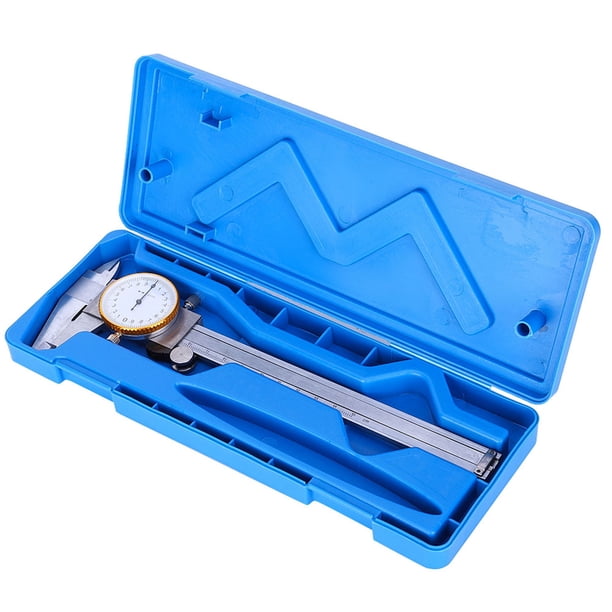 Calibrador Vernier a prueba de golpes, herramienta de medición de precisión métrica de 0 a 150 mm/0,02 mm