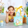 thumbnail image 5 of Blue Non Woven Gift Bag with Handle, Reusable Happy Bunny Bags for Easter Eggs Treats Party Favors Holiday Decor 8.6X9X4.3 Inch, 5 of 7