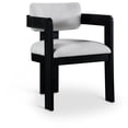 thumbnail image 3 of Meridian Furniture Sacha Grey Linen Textured Fabric Dining Chair (Set of 2), 3 of 11