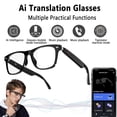 thumbnail image 5 of AI Translation Smart Glasses, 100+ Languages Real-Time Translator, Photochromic Lenses, Multifunctional Bluetooth Audio Glasses with AI Chat & Meeting Recording, Unisex, 5 of 9