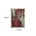 thumbnail image 5 of 9' X 12' Red And Beige Abstract Power Loom Stain Resistant Area Rug, 5 of 5