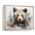 thumbnail image 2 of Designart "Necessities In A Bear Portrait" Minimalism Floater Framed Wall Art Living Room, 2 of 5