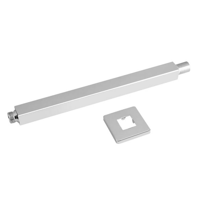 Brazo de extensión de ducha de techo cuadrado cromado de 30 cm para montaje en pared para cabezal de ducha de baño