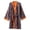 A-Grey112, variant on Striped Kimono Pajamas for Women Soft Comfortable Casual Nighttime Sleepwear