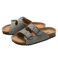 thumbnail image 3 of eileial Girls Boys Sandals with Cork Footbed Adjustable Buckle Summer Open Toes Flat for Kids Toddler,Gray 3, 3 of 6