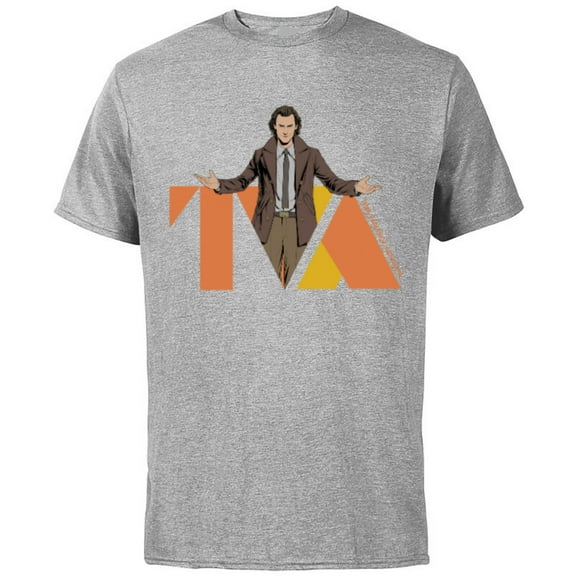 Marvel Studios Loki Season 2 Loki and TVA Logo Disney MCU - Short Sleeve Cotton T-Shirt for Adults - Customized-Athletic Heather