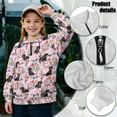 thumbnail image 6 of Uorisanigo Kids Sweatshirt Quarter Zip Pullover Sweatshirts Lightweight Floral Dachshund Half Zipper Crop Tops with Long Sleeve Pullover Jackets Tops for Sports and Daily Wear, 6 of 7