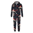 thumbnail image 2 of Penkiiy Christmas Pajamas for Family Matching Cute Long Sleeve Couples Soft Sleepwear One Piece Funny Christmas Pjs Sets S Black, 2 of 6