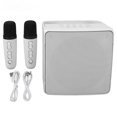 thumbnail image 1 of Karaoke Machine with Dual Microphones, 10W Portable Bluetooth Speaker, White, 1 of 1