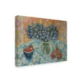 thumbnail image 2 of Trademark Fine Art 'Blue Flowers On A Hawaiian Cloth' Canvas Art by Lorraine Platt, 2 of 3
