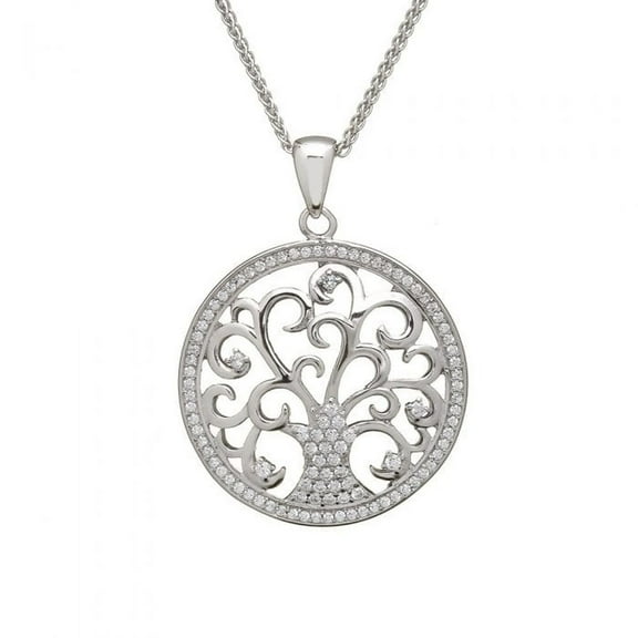 Boru Tree of Life Silver Pendant Necklace, 925 Sterling Silver Jewelry