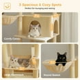 thumbnail image 5 of Pefilos 73" Multi-Level Cat Tree Tower for Indoor Cats, Cat Condo for Big Cats with Scratching Posts, Hammock Basket, Plush Perch, Beige, 5 of 7