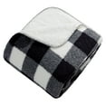 thumbnail image 2 of Couverture imitation mouton Damier noir HOMETRENDS, grand, 2 of 3