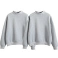 thumbnail image 1 of Two Piece Solid Color Fleece Lined For Women Loose And Thick Baseball With Small High Collar For Autumn And Winter., 1 of 8