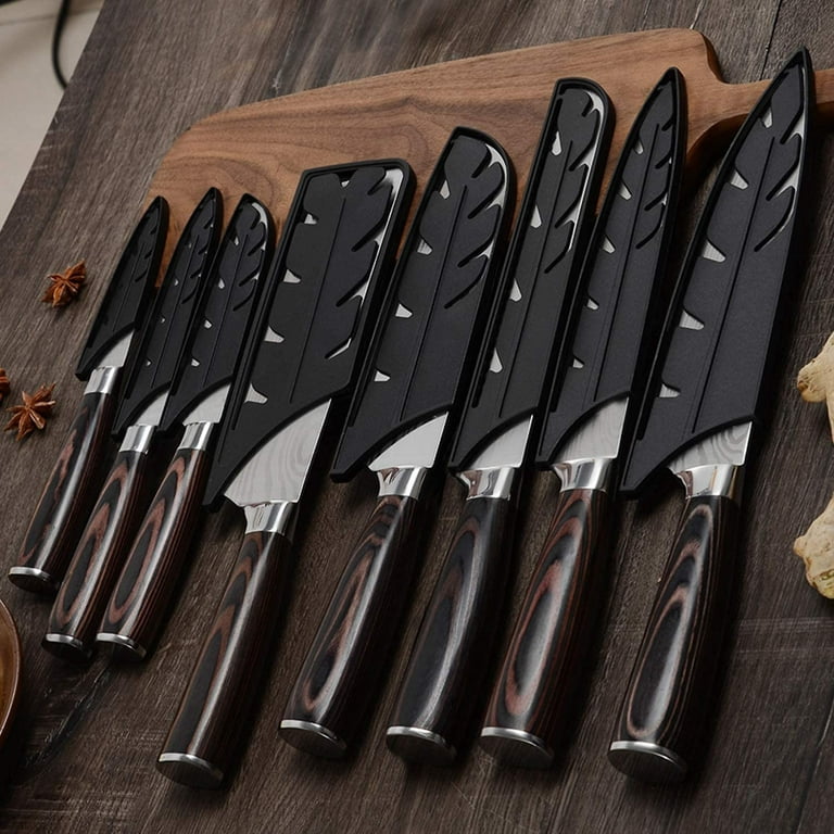 MDHAND 10 Types of Chef Knives, Kitchen Knife with Pattern, Stainless