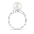thumbnail image 2 of ANGARA Solitaire South Sea Cultured Pearl Bypass Split Shank Ring in 14K White Gold for Women | June Birthstone, Birthday, Anniversary, Jewelry Gift for Women | Pearl Ring, 2 of 9
