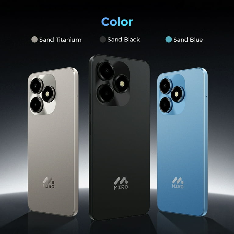 MIRO C69M Pro Cell Phone, Android 15 Unlocked Phones, 8 GB +256GB