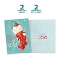 thumbnail image 2 of Tree-Free Greetings Christmas Greeting Card 2 Pack, 100% Recycled Paper, 5x7, Overstuffed Christmas (GT65835), 2 of 6