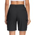 thumbnail image 3 of Women's 7" Quick Dry Hiking Cargo Shorts Water-resistant Lightweight Golf Athlectic Casual Shorts with 5 Pockets Black 2XL, 3 of 9