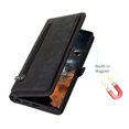 thumbnail image 4 of Allytech Wallet Case for Samsung Galaxy S24 Ultra, [9 Card Slots] [Zipper Pocket] Luxury PU Leather Kickstand Magnetic Clasp Cover with Shoulder Strap & Hand Strap, Shockproof Anti-Fall Case, Black, 4 of 10