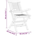thumbnail image 4 of vidaXL 5 Piece Garden Dining Set Solid Wood Teak, 4 of 5