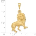 thumbnail image 2 of 14K Yellow Gold Lion Charm King of the Jungle Pendant, 2 of 3