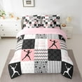 thumbnail image 2 of Castle Fairy Geometric Plaid 7-Piece Twin Bedding Sets for Teenagers,Sport Volleyball Bedding Comforter Set,Abstract Stripes Breathable Sheet Sets,Luxury Bedroom Decor, 2 of 8