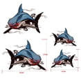 thumbnail image 4 of 2 piezas autoadhesivas decoración pasta de tiburón  25x17 cm shamjiam Pegatina Buceo, 4 of 6