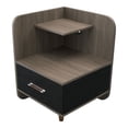 thumbnail image 4 of Furniture of America Ames Adult Modern 1-Drawer Nightstand with 2-Shelf, Chestnut Brown, 4 of 16