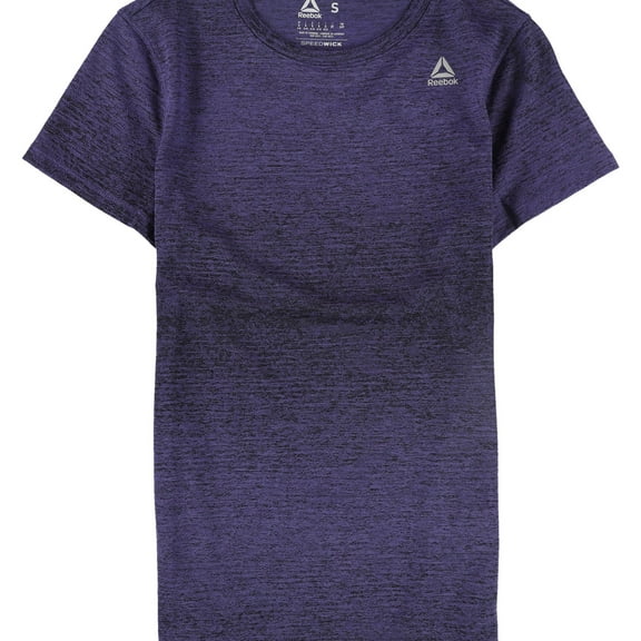 Reebok Womens 3-Tone Basic T-Shirt, Purple, Small