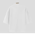 thumbnail image 4 of Guluxicc Cotton Shirts for Men Loose Fit Long Sleeve Beach Shirts with Wide Sleeves Trendy Summer Casual Outfit, 4 of 8