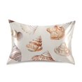thumbnail image 7 of Yayeee Pillowcase Standard Size Set of 2 Satin Wrinkle Resistant Pillow Case, Red Watercolor Seashells, 7 of 7