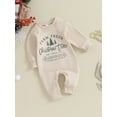 thumbnail image 3 of Hirigin Newborn Baby Boy Girl Christmas Outfit Long Sleeve Letter Tree Print Romper 0 3 6 12 18 Months Fall Winter Jumpsuit, 3 of 8