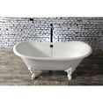 thumbnail image 3 of Aqua Eden VCTNDS6731NLW 67-Inch Cast Iron Oval Double Slipper Clawfoot Tub (No Faucet Drillings) in White, 3 of 7
