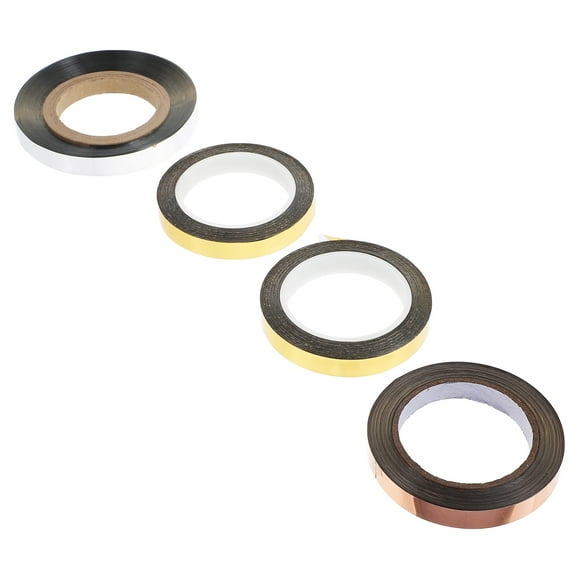 LABSERRON 4 Rolls Decorative Tape for Crafts and Mirror Frame in Gold Silver Colors