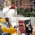thumbnail image 5 of Wallet Case for Samsung Galaxy Z Fold4, Premium PU Leather Card Slots Holder RFID Blocking Flip Cover with Magnetic Closure Kickstand Soft Silicone Shockproof Case for Samsung Galaxy Z Fold4,Red, 5 of 7