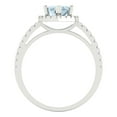 thumbnail image 4 of Clara Pucci 14K White Gold 2.38ct SkyBlueTopaz Halo Ring for Women, 4 of 7