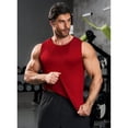 thumbnail image 3 of Y.F.H sunbest Men's Red Gym Tank Top Workout Muscle Sleeveless Shirts for Fitness Training Dry Fit Lightweight,M, 3 of 5