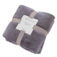 thumbnail image 4 of ANMINY Fleece Blanket Soft Plush Fluffy Cozy Couch Bed 59"x79" Twin Blanket for Couch Bed Sofa， Purple, 4 of 6