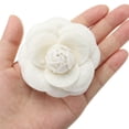 thumbnail image 4 of Broches de Flor Camelia Vintage Hechos a Mano, Pines de Flor de Tela, Corsage Floral para Mujeres Crema, 4 of 7