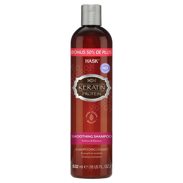 HASK Smoothing SulfateFree Shampoo with Keratin Protein, 18 fl oz