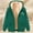 Army Green, variant on Womens Fleece Lined Graphic Zip Hoodie Coat, Mid Length Big Side Pockets Slogan Print Drawstring Hood Relaxed Fit for Brunch Date City Travel Black M