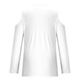 thumbnail image 5 of Blmnix Work Out Tops for Women White Blouse Cut Out Solid Long Sleeve V-Neck Womens Going Out Tops, 5 of 5
