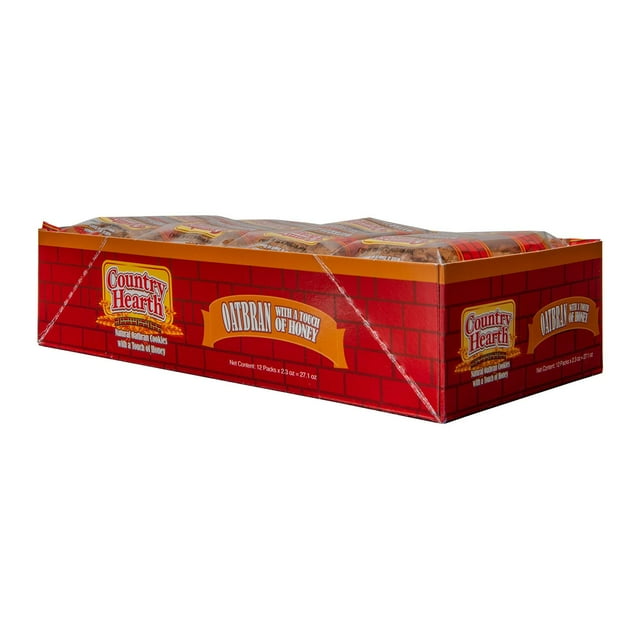 Country Hearth Oat Bran & Honey Cookies, 2.3 oz., 12 ct.