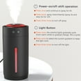 thumbnail image 2 of Amdohai 300ml Mini Ultrasonic USB Humidifier with 7 Colors LED Light Dual, 2 of 8