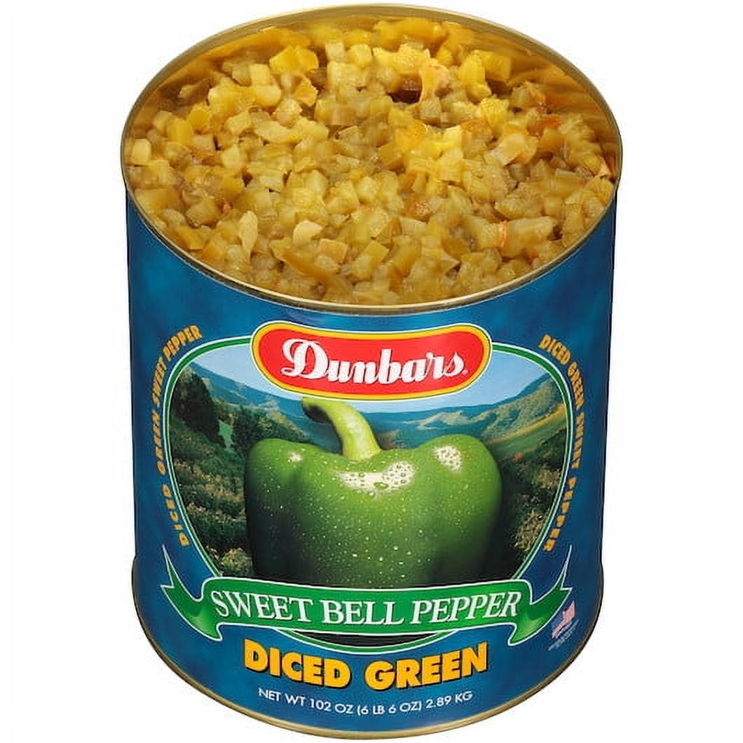 Dunbars Diced Green Sweet Bell Pepper, 102 Ounce, 6 Per Case