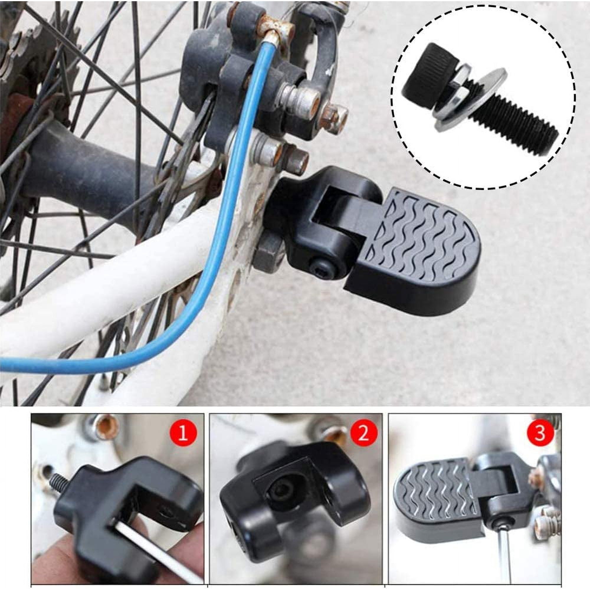 2 Pieces Bike Rear Pedals Bicycle Foot Pegs BMX Pegs Non Slip Bike Pegs Universal Aluminum Alloy Folding Non Slip Foot Pegs with Installation Tool