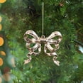 thumbnail image 4 of MXTPOV Golden Ornaments for Christmas Tree, Electroplated Bow Christmas Tree Decorations, Christmas Decorations Hanging, Christmas Ornaments for Party Car Home Decor, 4 of 5