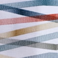 thumbnail image 2 of Wandering Lines Ocean Coast Throw Pillow 12x19 Rectangular Teal Gold Linen Blend, 2 of 2